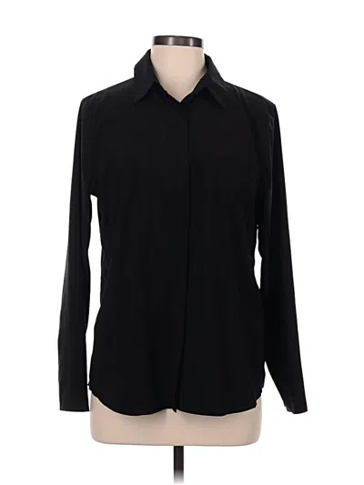 Pre-owned Athleta Long Sleeve Blouse In Black