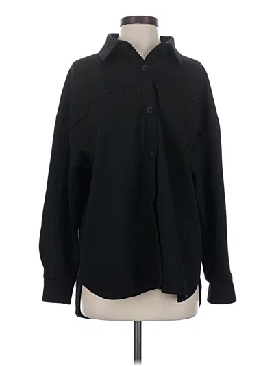 Pre-owned Athleta Long Sleeve Blouse In Black