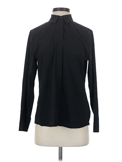 Pre-owned Athleta Long Sleeve Blouse In Black