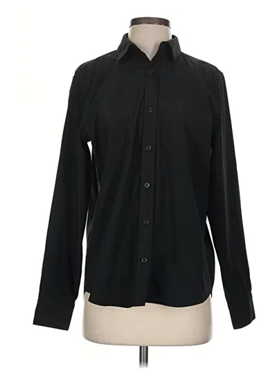 Pre-owned Athleta Long Sleeve Blouse In Black
