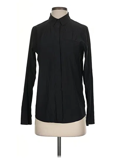 Pre-owned Athleta Long Sleeve Blouse In Black