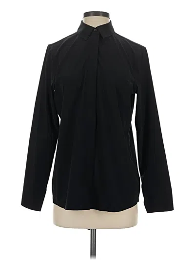 Pre-owned Athleta Long Sleeve Blouse In Black