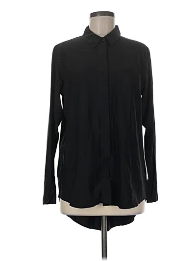 Pre-owned Athleta Long Sleeve Blouse In Black