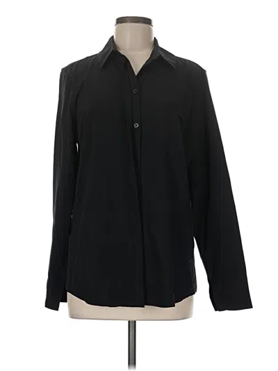Pre-owned Athleta Long Sleeve Blouse In Black