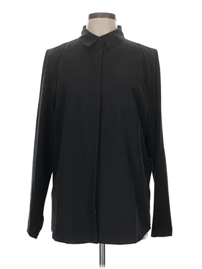 Pre-owned Athleta Long Sleeve Blouse In Black
