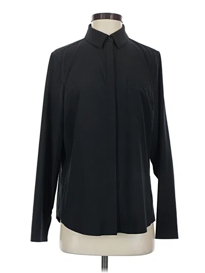 Pre-owned Athleta Long Sleeve Blouse In Black