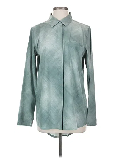 Pre-owned Athleta Long Sleeve Blouse In Blue