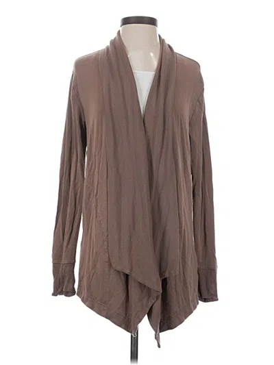 Pre-owned Athleta Long Sleeve Blouse In Brown