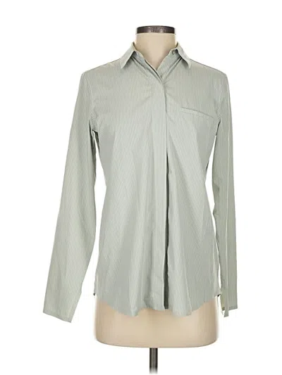 Pre-owned Athleta Long Sleeve Blouse In Gray