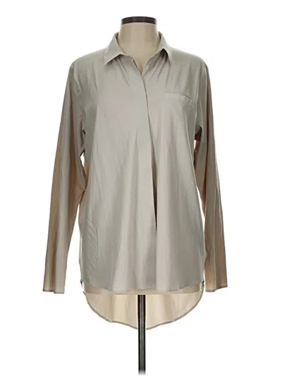 Pre-owned Athleta Long Sleeve Blouse In Gray