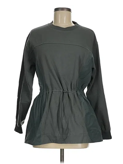 Pre-owned Athleta Long Sleeve Blouse In Gray