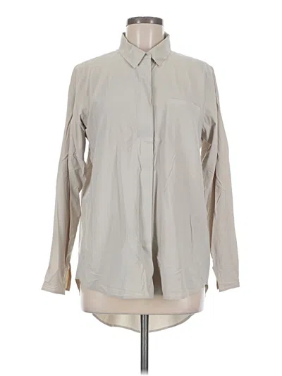 Pre-owned Athleta Long Sleeve Blouse In Gray