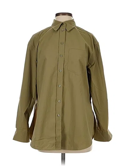 Pre-owned Athleta Long Sleeve Blouse In Green