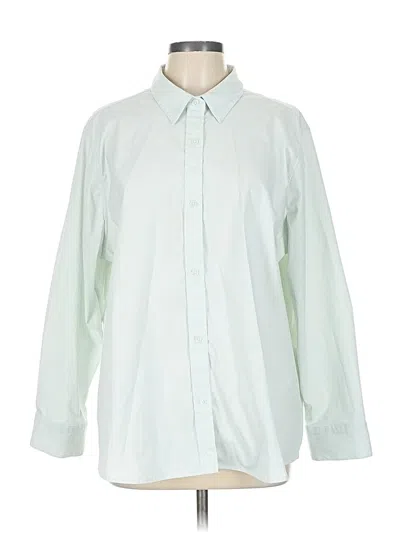 Pre-owned Athleta Long Sleeve Blouse In Green