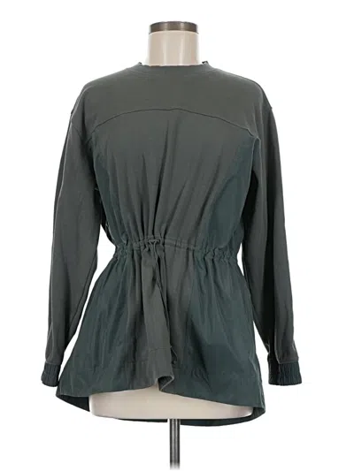 Pre-owned Athleta Long Sleeve Blouse In Green