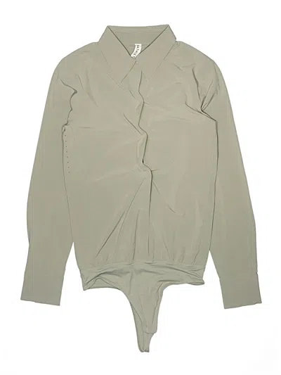 Pre-owned Athleta Long Sleeve Blouse In Green