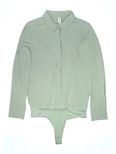 Pre-owned Athleta Long Sleeve Blouse In Green
