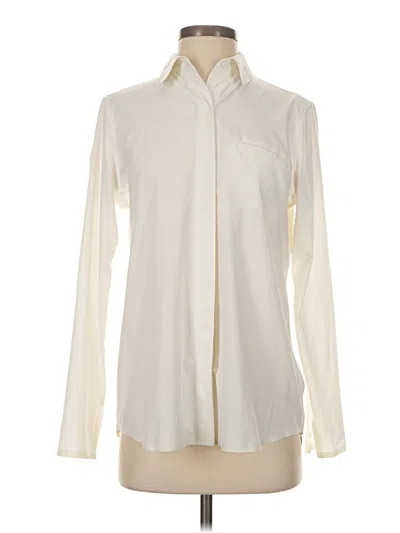 Pre-owned Athleta Long Sleeve Blouse In Ivory