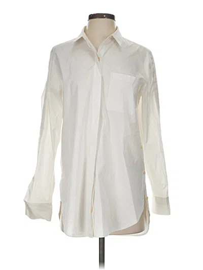 Pre-owned Athleta Long Sleeve Blouse In Ivory