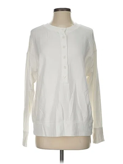 Pre-owned Athleta Long Sleeve Blouse In Ivory