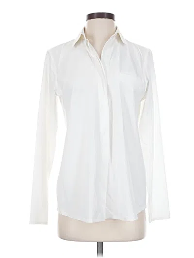 Pre-owned Athleta Long Sleeve Blouse In Ivory