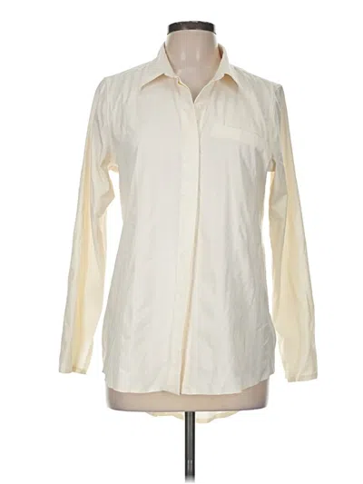 Pre-owned Athleta Long Sleeve Blouse In Ivory
