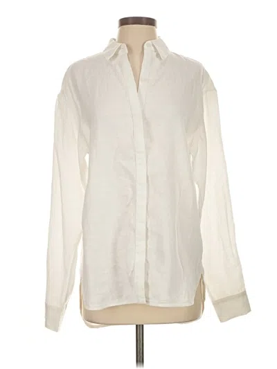 Pre-owned Athleta Long Sleeve Blouse In Ivory