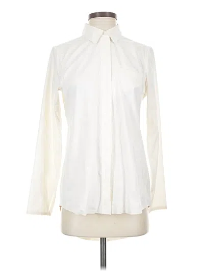 Pre-owned Athleta Long Sleeve Blouse In Ivory
