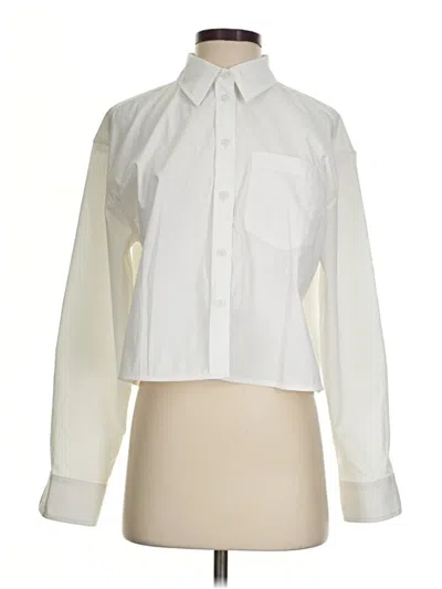 Pre-owned Athleta Long Sleeve Blouse In Ivory