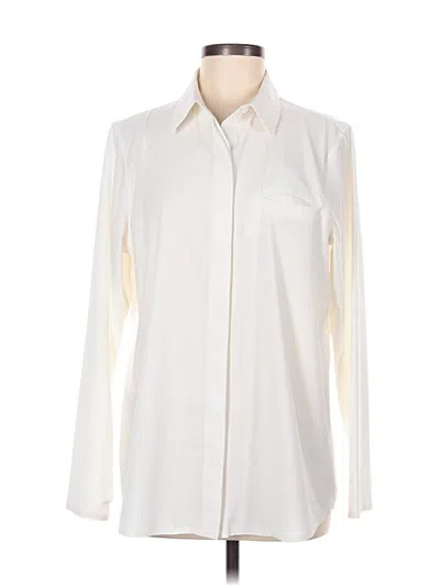 Pre-owned Athleta Long Sleeve Blouse In Ivory