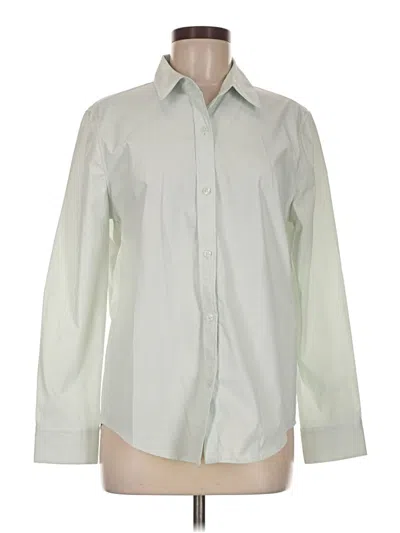 Pre-owned Athleta Long Sleeve Blouse In Ivory