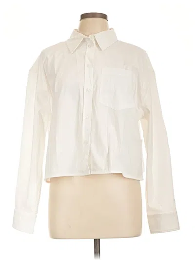 Pre-owned Athleta Long Sleeve Blouse In Ivory