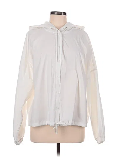 Pre-owned Athleta Long Sleeve Blouse In Ivory