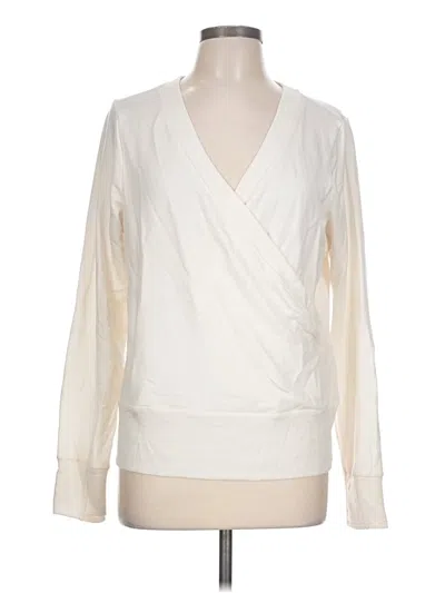 Pre-owned Athleta Long Sleeve Blouse In Ivory