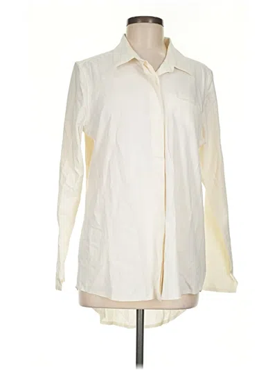 Pre-owned Athleta Long Sleeve Blouse In Ivory