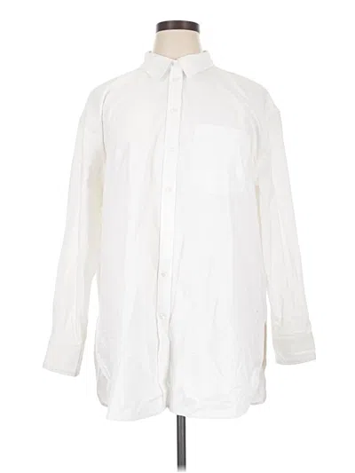 Pre-owned Athleta Long Sleeve Blouse In Ivory