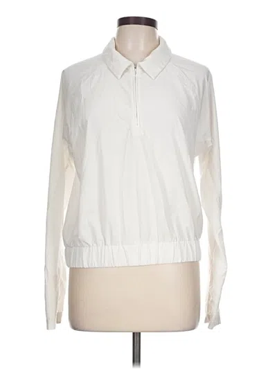 Pre-owned Athleta Long Sleeve Blouse In Ivory