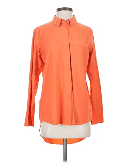 Pre-owned Athleta Long Sleeve Blouse In Orange