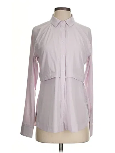 Pre-owned Athleta Long Sleeve Blouse In Pink
