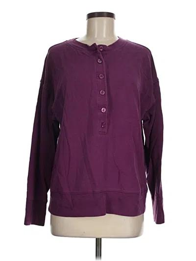 Pre-owned Athleta Long Sleeve Blouse In Purple