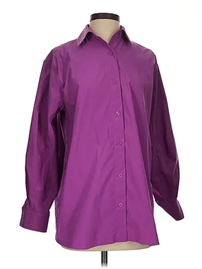 Pre-owned Athleta Long Sleeve Blouse In Purple