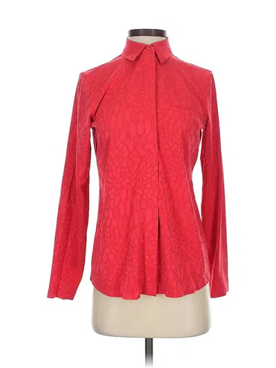 Pre-owned Athleta Long Sleeve Blouse In Red