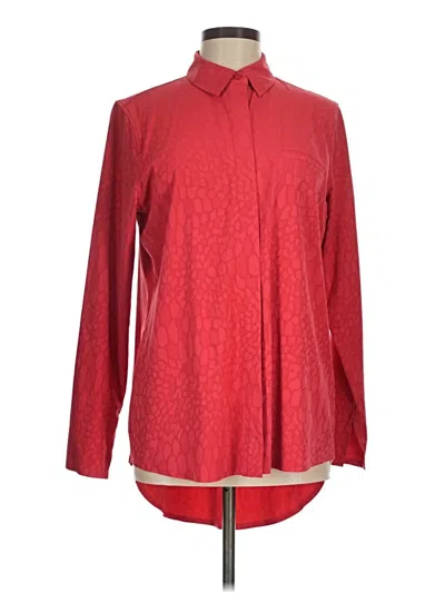 Pre-owned Athleta Long Sleeve Blouse In Red