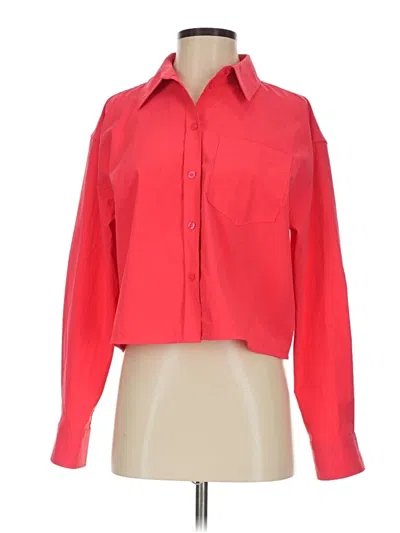 Pre-owned Athleta Long Sleeve Blouse In Red