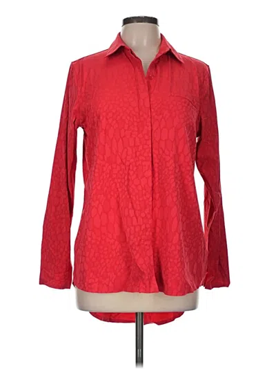 Pre-owned Athleta Long Sleeve Blouse In Red