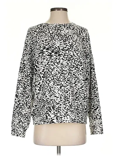 Pre-owned Athleta Long Sleeve Blouse In Silver