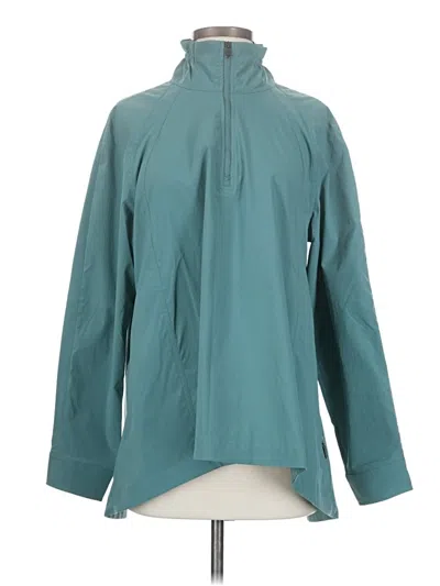 Pre-owned Athleta Long Sleeve Blouse In Teal