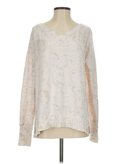 Pre-owned Athleta Long Sleeve Blouse In White