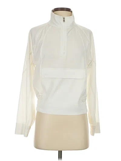 Pre-owned Athleta Long Sleeve Blouse In White