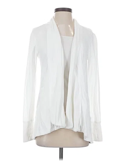 Pre-owned Athleta Long Sleeve Blouse In White